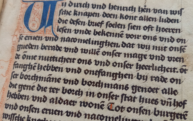 Afbeelding van het Privilegeboek Terborg 1419 Afbeelding van het Privilegeboek Terborg 1419