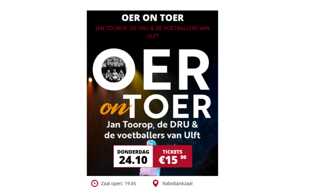 Flyer van het evenement Oer on toer Flyer van het evenement Oer on toer