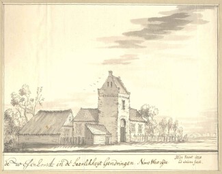 Huis Wesenthorst in de 18e eeuw tekening van J. Stellingwerf naar M. de Raadt Tekening van Huis Wesenthorst in de18e eeuw van J. Stellingwerf naar M. de Raadt