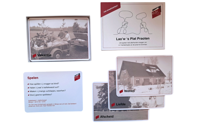 Foto van de gesprekskaarten Streektaal in de Zorg Foto van de gesprekskaarten Streektaal in de Zorg