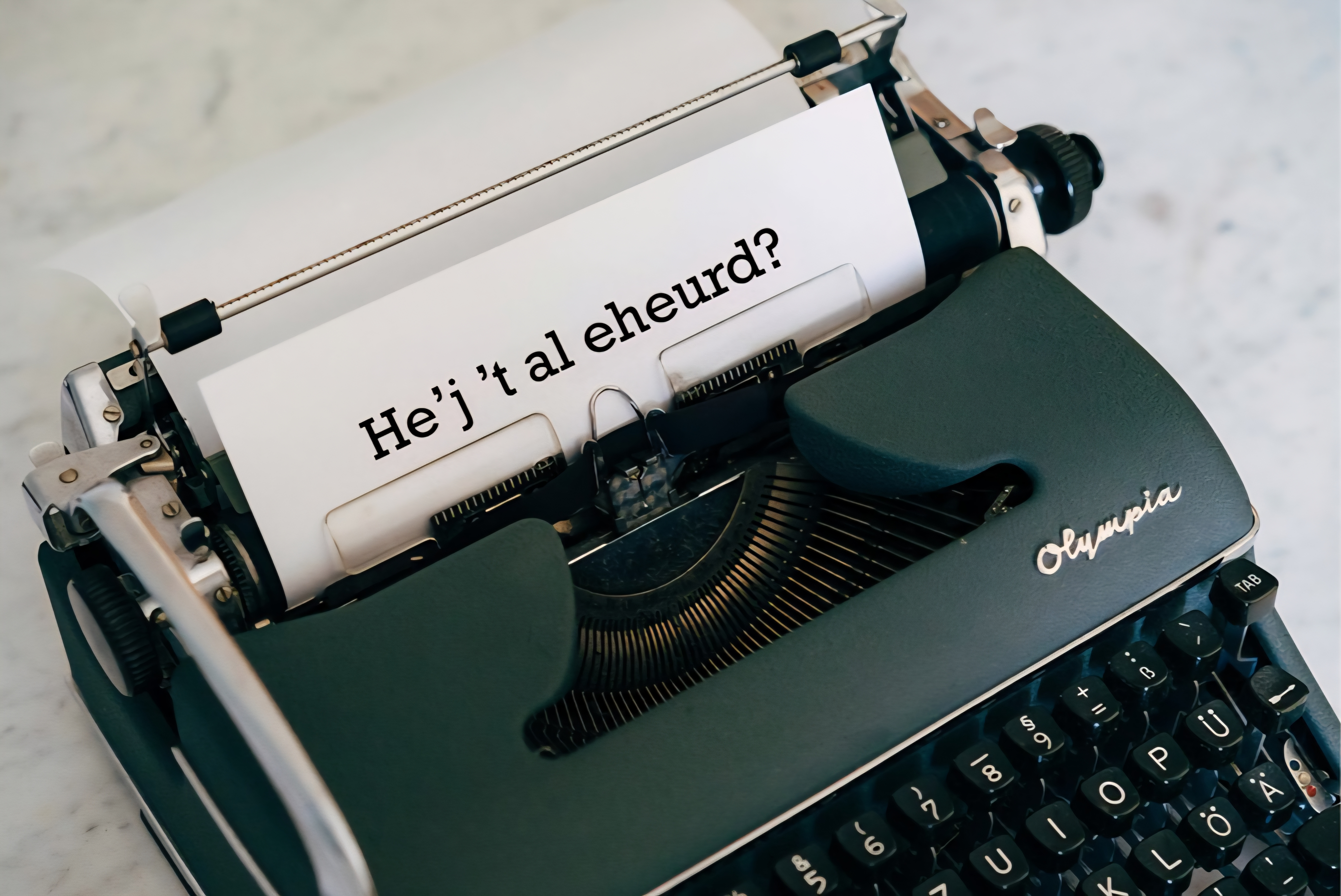 Foto van een typemachine