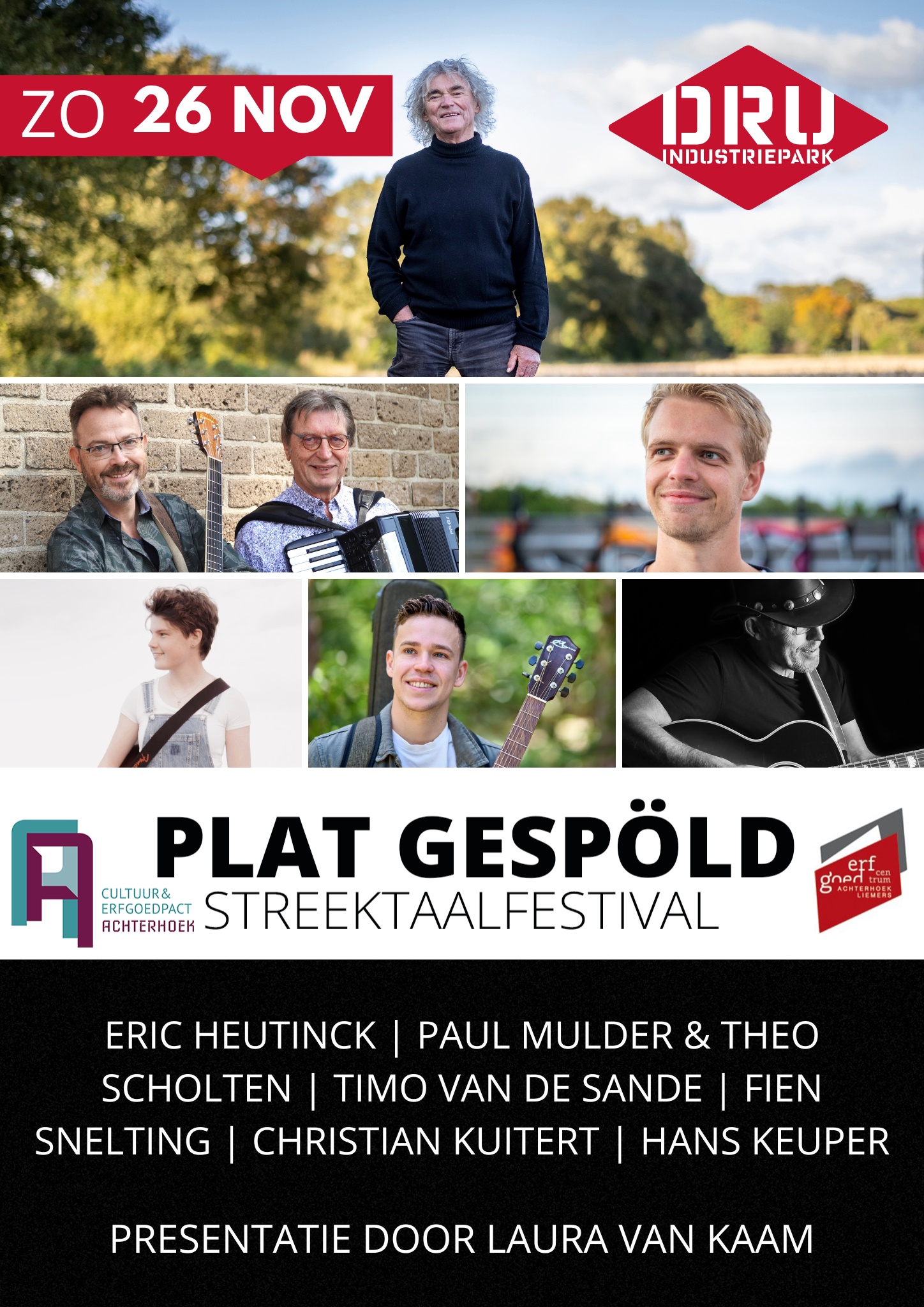 Poster van het evenement Plat gespold 2023