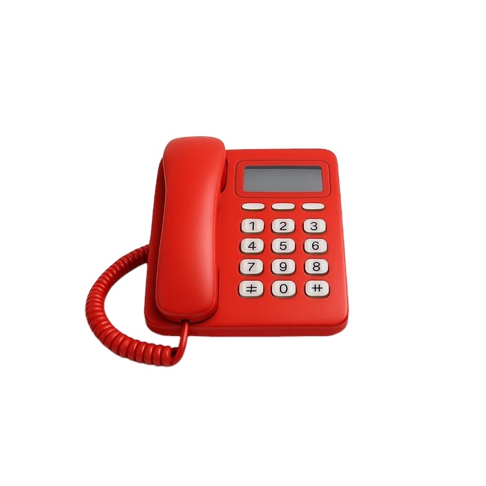 Banner met rode telefoon