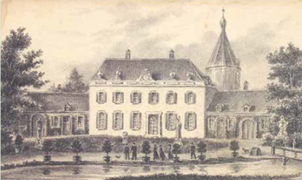 Het buitengoed van C.H. VerHuell De Kemnade nabij Doetinchem in 1843